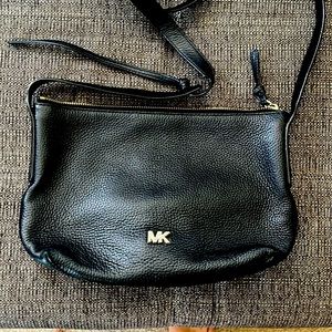 Black Leather Michael Kors Shoulder Bag